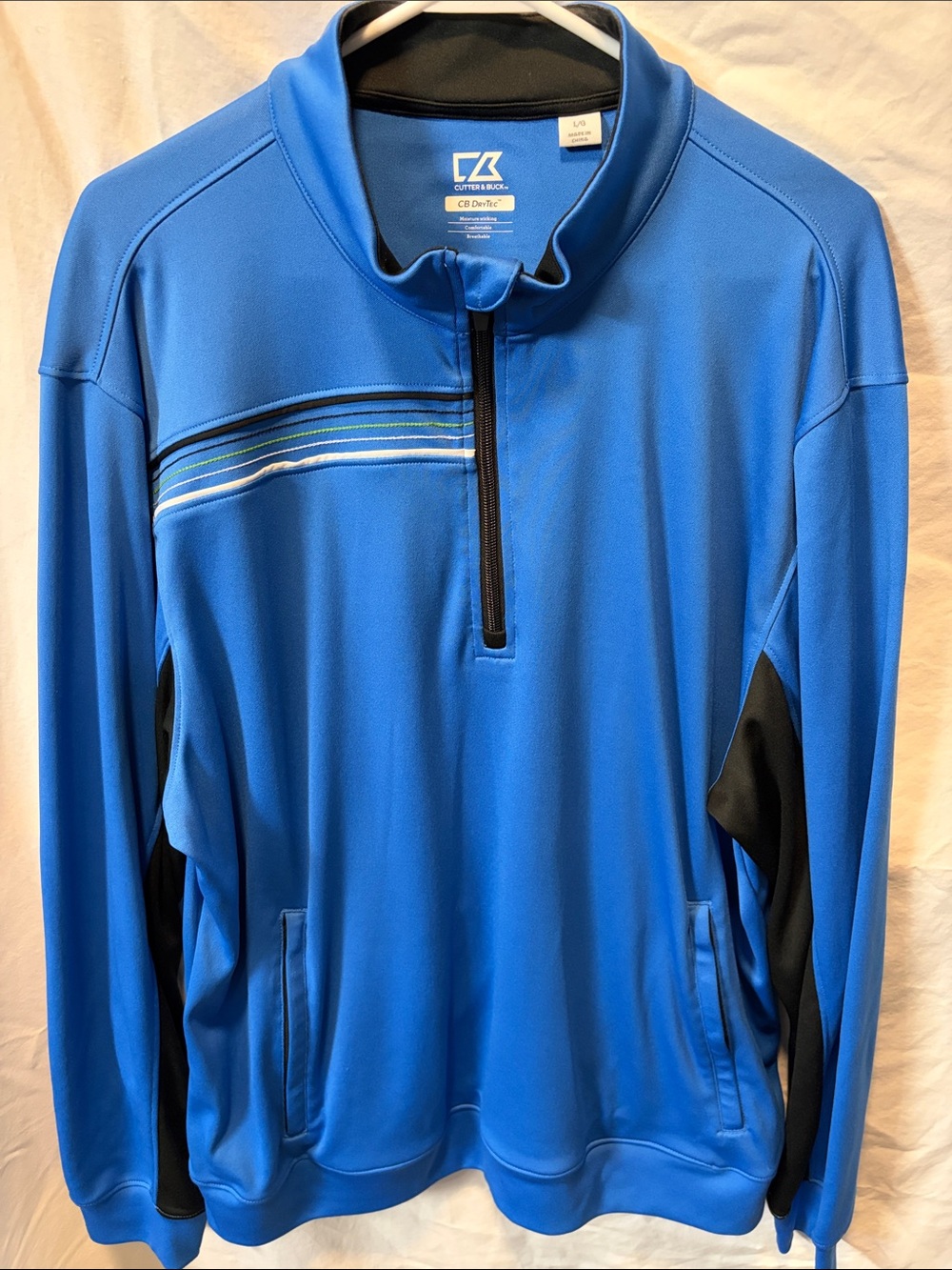 Cutter & Buck Electric Blue Quarter-Zip Performance Pullover